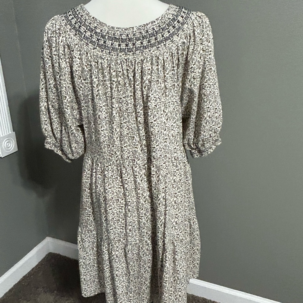 Old Navy women’s‎ large puff sleeve smocked midi swing dress - Picture 7 of 11